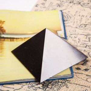 Polished shungite pyramid