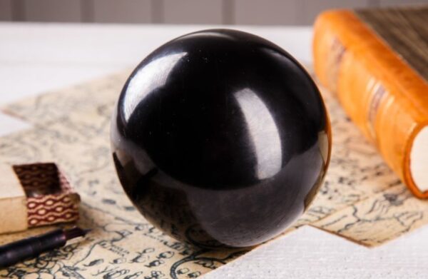 Polished shungite sphere